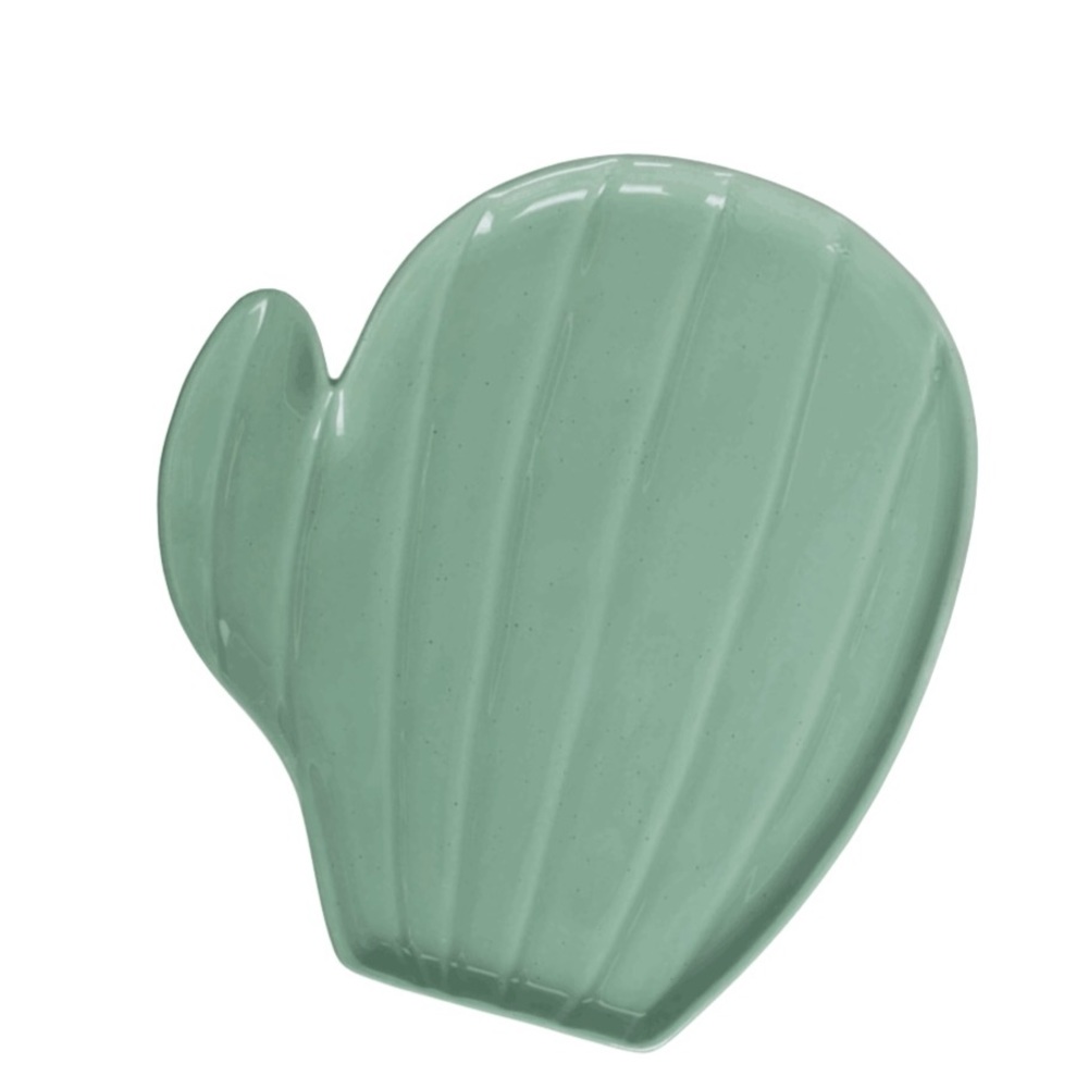 13” CACTUS GLAZED CERAMIC CACTUS SERVING PLATTER NWT